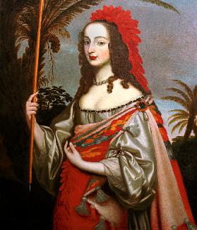 Sophie von Hannover en Indienne, peinture de sa soeur Louise Hollandine du Palatinat