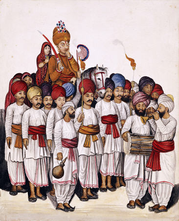 Scenes From A Marriage Ceremony: The Wedding Procession; Kutch School, Circa 1845 à 
