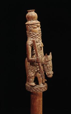 Stab mit Reiterfigur, Benin, Nigeria