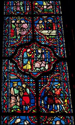 Scenes from the life of King David, 13th century (stained glass) à 