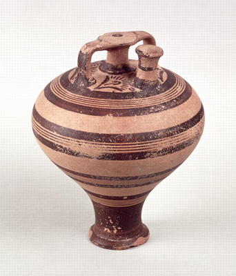 Stirrup Jar, Mycenaean, c.1500-1200 BC (painted earthenware) à 