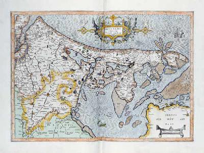 Engraved, Hand Colored Map Of Holland