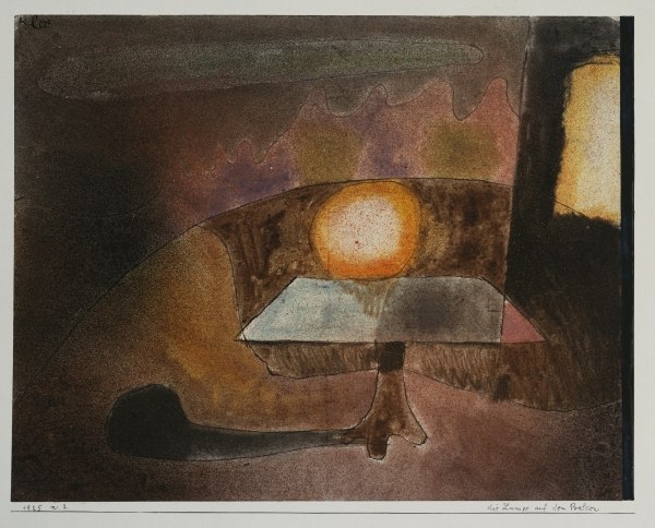 The Lamp on the Terrace, 1925 (w/c on paper laid on board)  à 