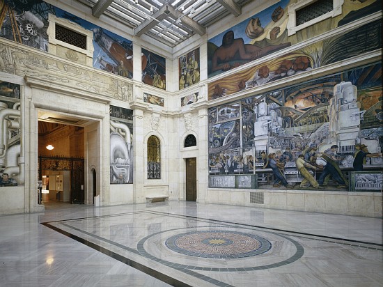 The Rivera Court with the Detroit Industry fresco cycle by Diego Rivera (1886-1957) 1932-33 à 