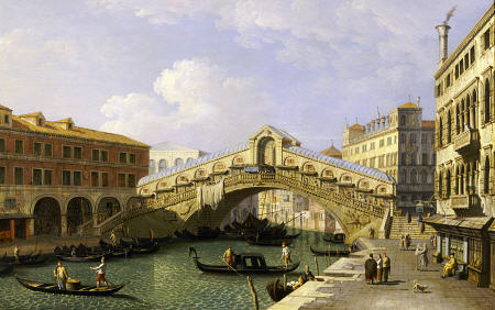 The Rialto Bridge Venice From The South With The Fondamenta Del Vin And The Fondaco Dei Tedeschi à 