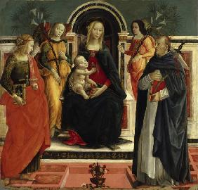 Vierge a l''Enfant et saints
