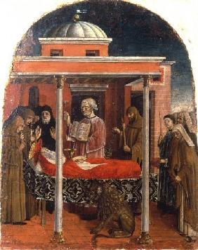 Mort de St. Jerome / Peinture / 15e