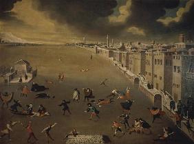 Venise / Lagune gelee / 1708 / Peinture