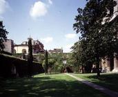 View of the garden on Via Giulia, designed by Antonio da Sangallo (1483-1546) Michelangelo (1475-156