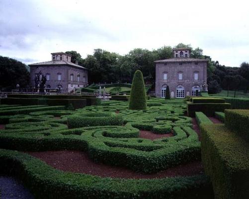 View of the two villas and garden, designed for Cardinal Giovanni Francesco Gambara by Giacomo Vigno à 