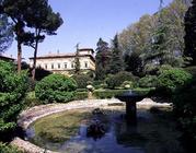 View of the villa from across the fountain and garden, designed by Baldassarre Peruzzi (1481-1536) 1