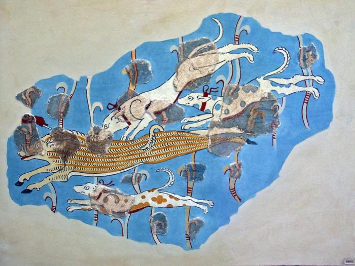 Wandmalerei aus dem jüngeren Palast von Tiryns à 