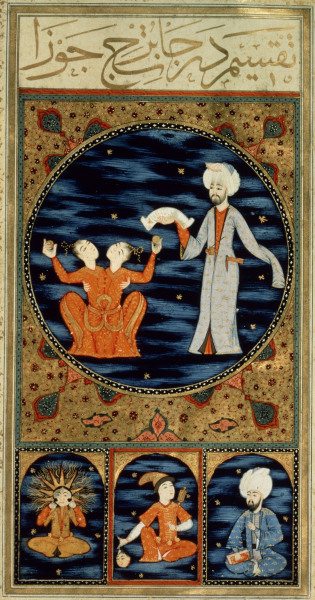 Zodiac / Gemini / Turkish miniature /C16 à 