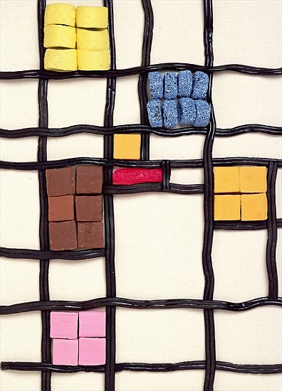 Allsorts 1 (after Mondrian) 2003 (colour photo)  à Norman  Hollands