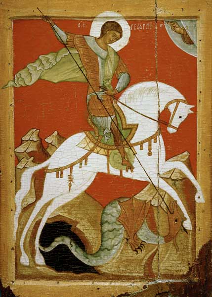 Icon of St. George and the Dragon à École de Novgorod