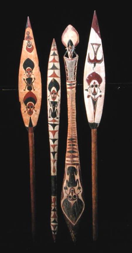 Canoe paddles from the Solomon Islands à Océanique