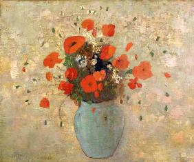 Vase of poppies