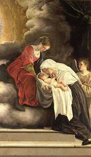 Madonna and Child with St. Frances of Rome à Orazio Gentileschi
