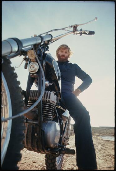 Robert Redford on the set of Jeremiah Johnson