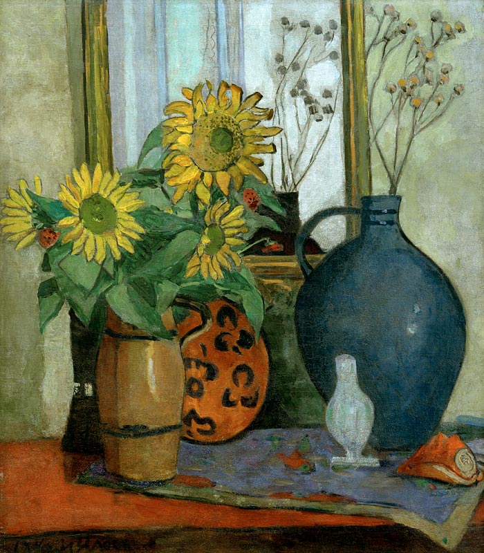 Sunflowers with Matisse shell à Oskar Moll