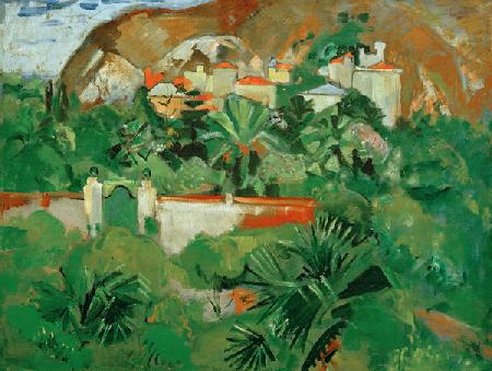 Italian landscape with gate, Levanto