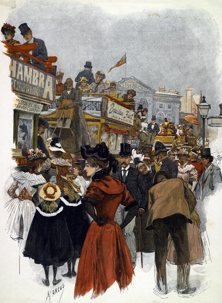 London, Piccadilly Circus , Marcus - Otto Marcus en reproduction imprimée  ou copie peinte à l\'huile sur toile