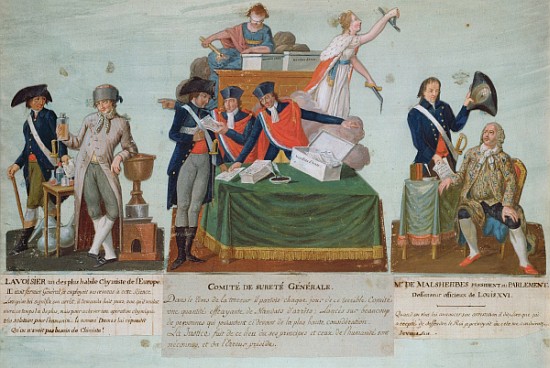 Lavoisier, the Comite de Surete Generale and Malesherbes, 18th century à P. A. Lesueur
