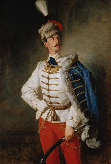 portrait de Laszlo en uniforme.
