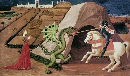 Saint Georges et le dragon à Paolo Uccello