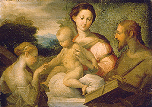 Die mystische Vermählung der Hl. Katharina à Parmigianino (dit le Parmesan)