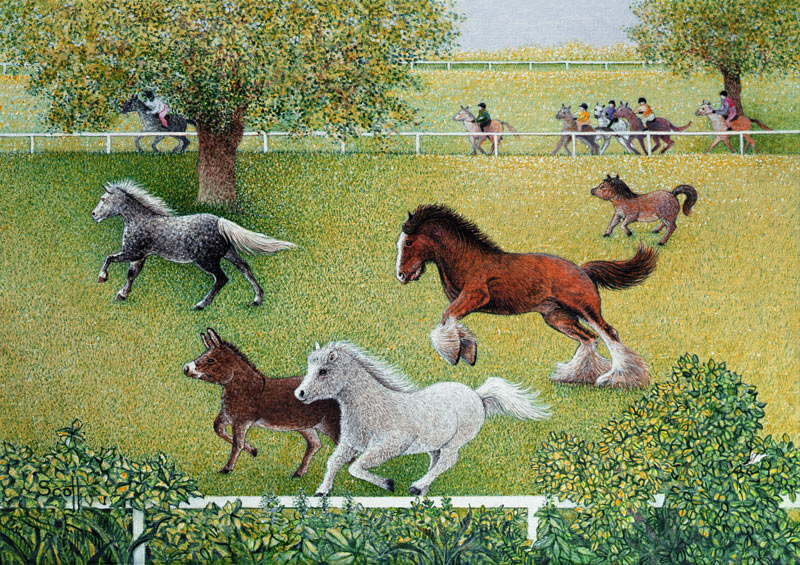 On the Gallop (oil on canvas)  à Pat  Scott