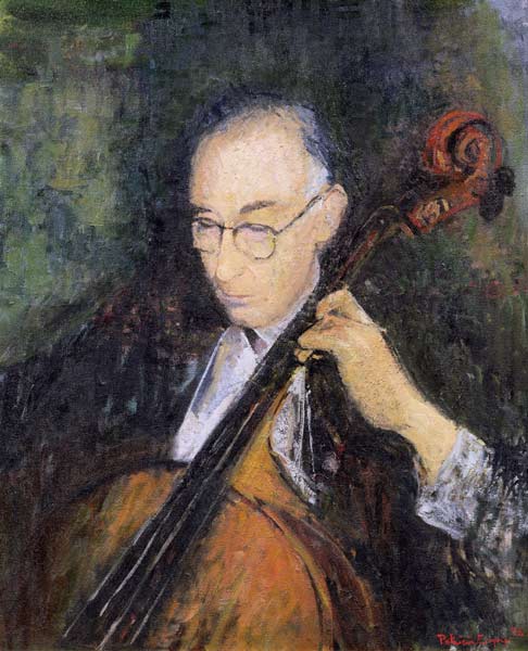 My Cellist, 1996 (oil on canvas)  à Patricia  Espir