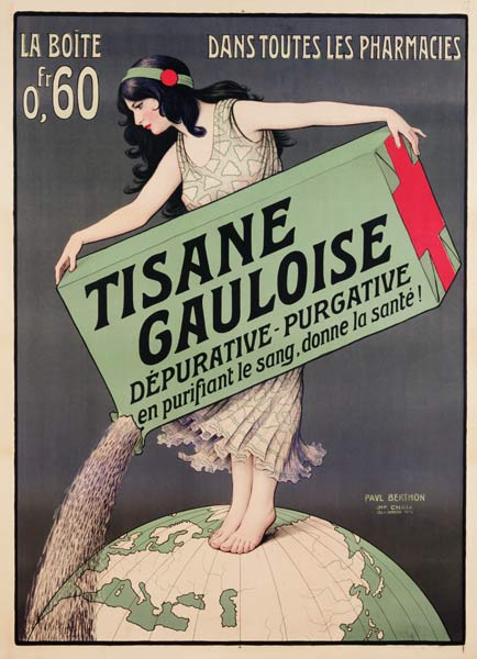 Poster advertising Tisane Gauloise, printed by Chaix, Paris à Paul Berthon