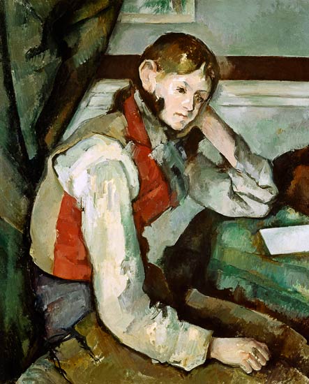 Garçon au Gilet Rouge à Paul Cézanne