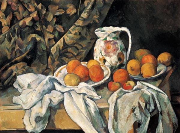 Still Life with Drapery à Paul Cézanne