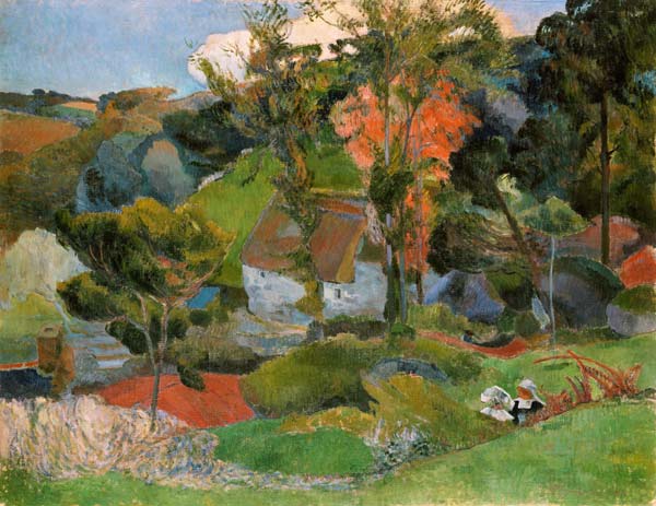 Landscape at Pont Aven à Paul Gauguin