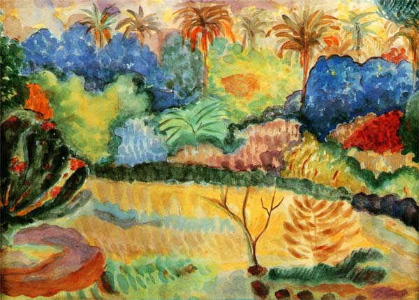 tahitienne paysage à Paul Gauguin