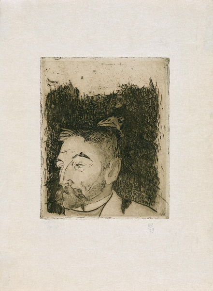 Portrait of the poet Stéphane Mallarmé (1842-1898) à Paul Gauguin