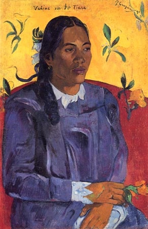 La femme à la fleur (Vahine no te Tiare) à Paul Gauguin