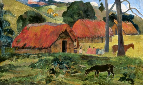 Le chien devant la hutte à Paul Gauguin