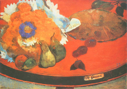 nature morte FÍte Gloanec à Paul Gauguin