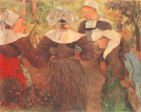 Quatre bretonne paysannes
