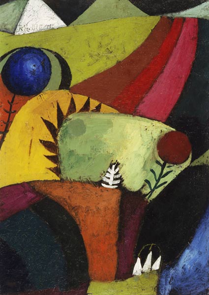 Drei weisse Glockenblumen, 1920. à Paul Klee