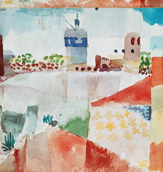 Hammamet avec a mosquée 1914.199 à Paul Klee