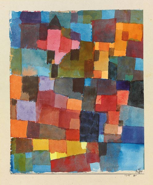 Raumarchitekturen (auf kalt-warm) à Paul Klee