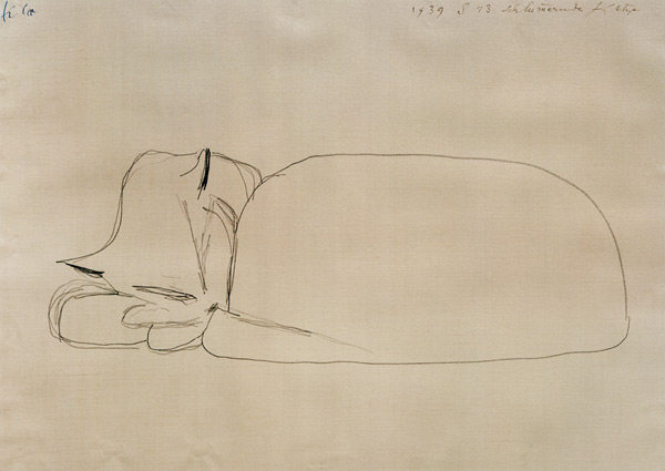 schlumernde Katze, 1939, 233 (S 13). à Paul Klee