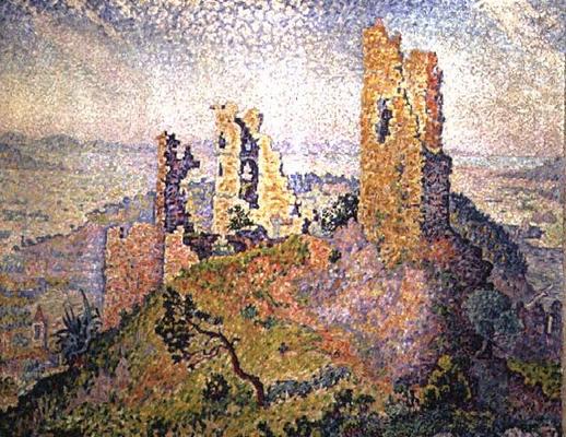 Landscape with a ruined castle à Paul Signac