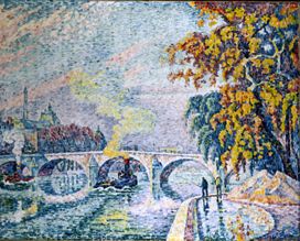 Pont Royal à Paris en automne. à Paul Signac