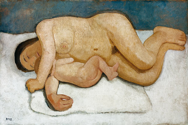 Mère et enfant - nus allongés à Paula Modersohn-Becker