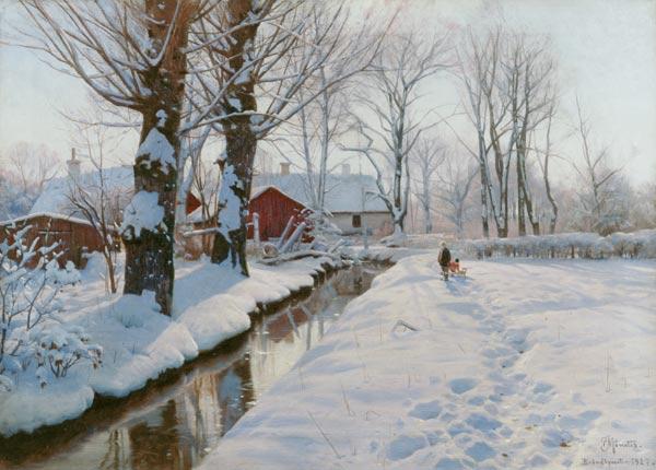 Paysage d'hiver près de Broendbyvester 1927